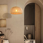 Lanterna de bambu 30cm luminária natural rattan vime e27 led lustres tecidos à mão abajures luminária pendurada luz