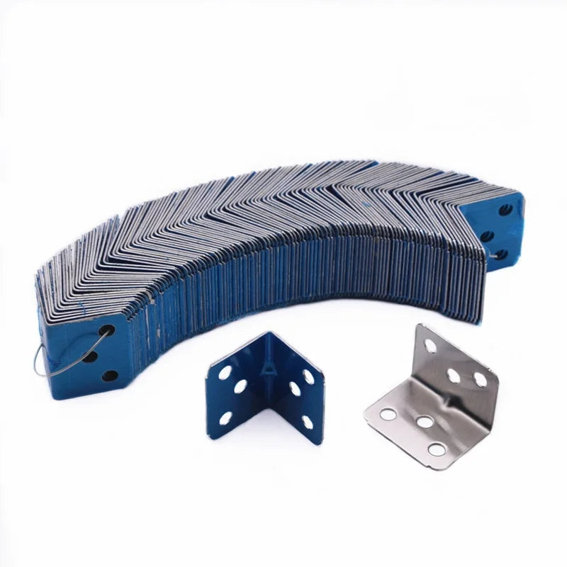 Código de canto em forma de l de aço inoxidável, 20 peças, 90 graus laminado, placa de móveis, hardware, ângulo reto, suporte, armários pequenos