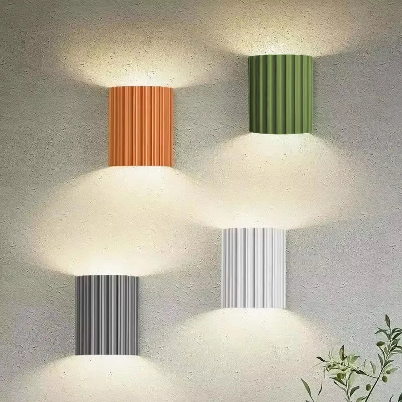 Macaron conduziu a lâmpada de parede resina decoração para casa luminárias luz parede luxo decoração para casa arandela para sala estar cabeceira corredor lâmpada