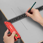 Esquadro de Precisão com Nível de Bolha - AngleMaster Red