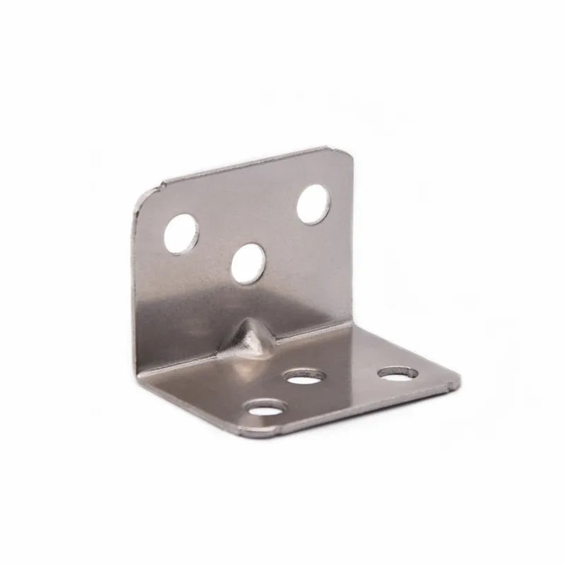 Código de canto em forma de l de aço inoxidável, 20 peças, 90 graus laminado, placa de móveis, hardware, ângulo reto, suporte, armários pequenos