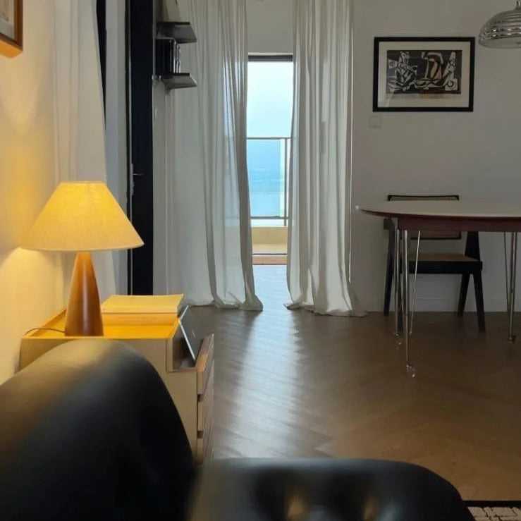 Luminária de mesa retrô de madeira sólida, decoração interna, atmosfera, quarto, cabeceira, sala de estar, chá, estudo