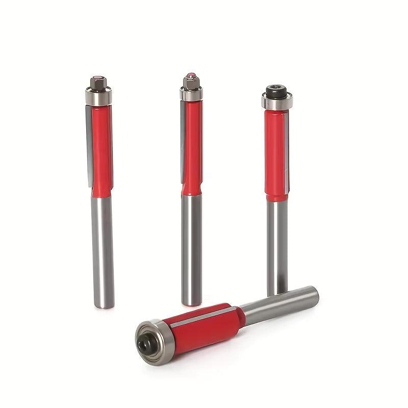 Kit de Gabaritos para Cantos Arredondados + 4 Fresas 6,35mm com Rolamento + Brinde Serrote Japonês - Rounder