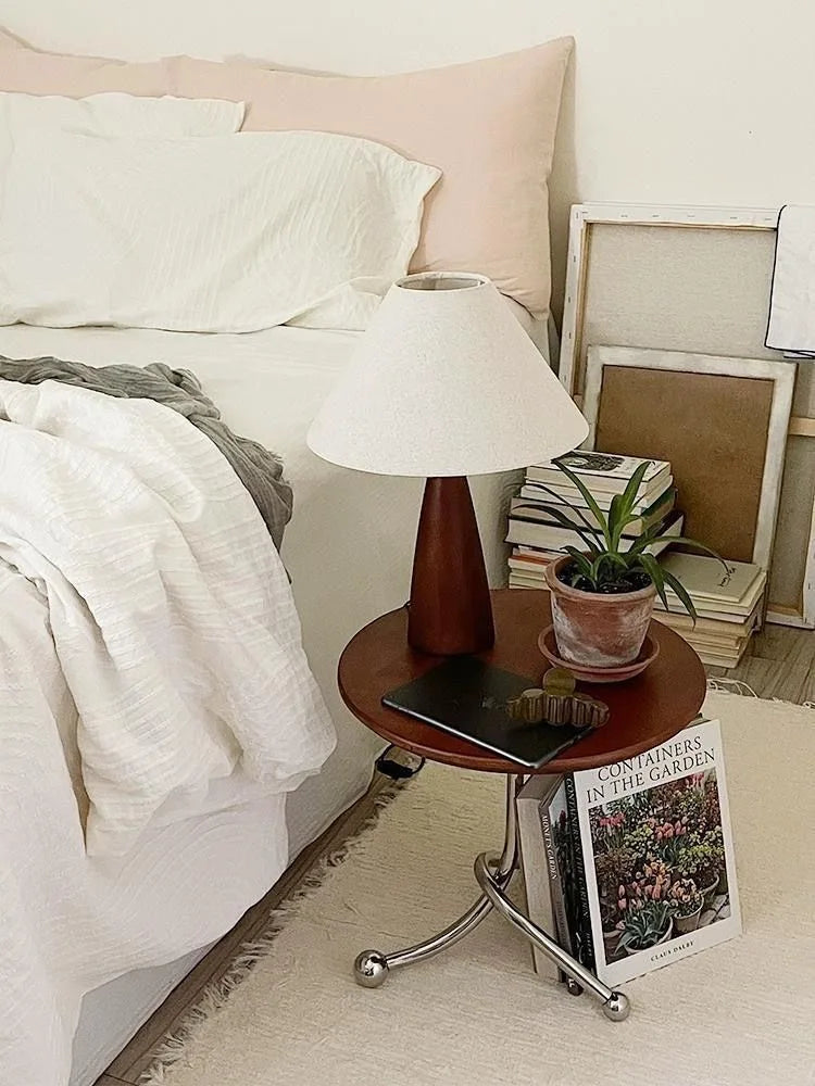 Luminária de mesa retrô de madeira sólida, decoração interna, atmosfera, quarto, cabeceira, sala de estar, chá, estudo