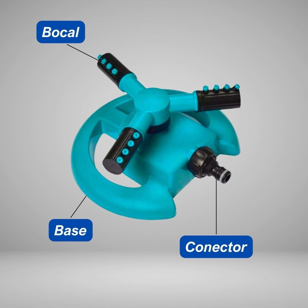 Aspersor de Jardim Rotativo 360° com 3 Bicos para Irrigação - Akada Brasil