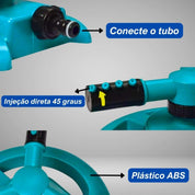 Aspersor de Jardim Rotativo 360° com 3 Bicos para Irrigação - Akada Brasil