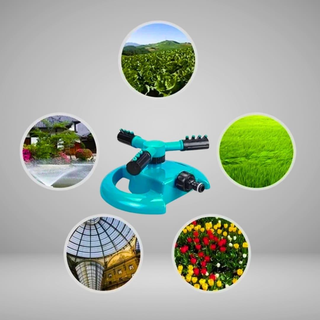 Aspersor de Jardim Rotativo 360° com 3 Bicos para Irrigação - Akada Brasil