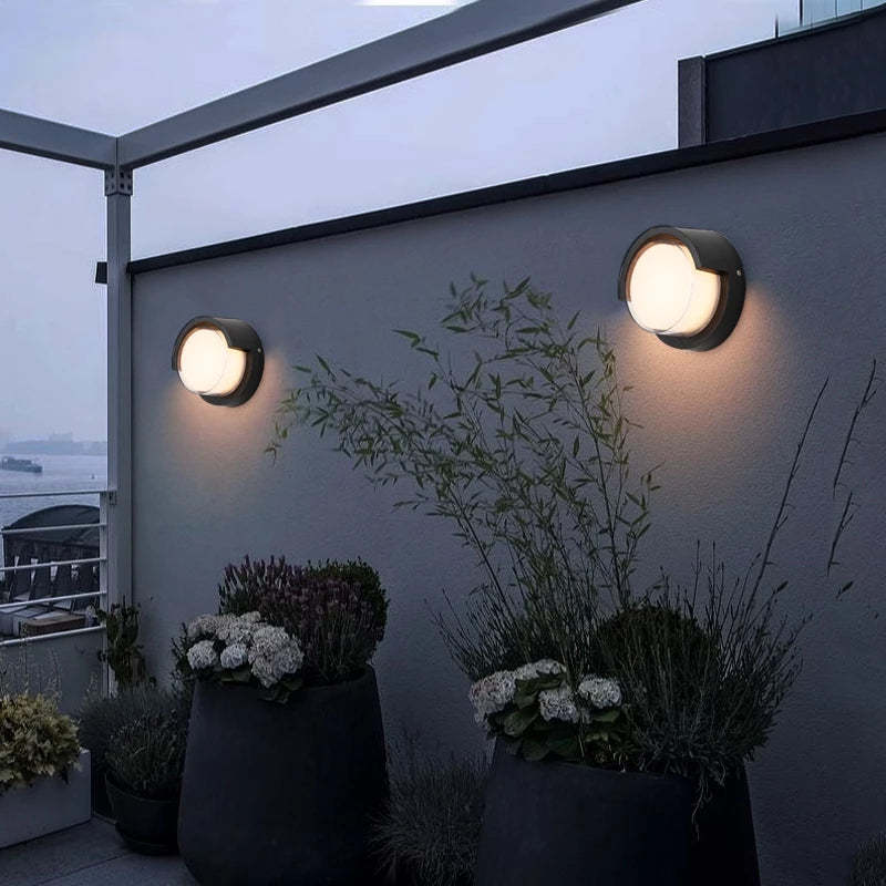 Arandela LED de Parede IP65 Quadrada e Redonda para Uso Interno e Externo