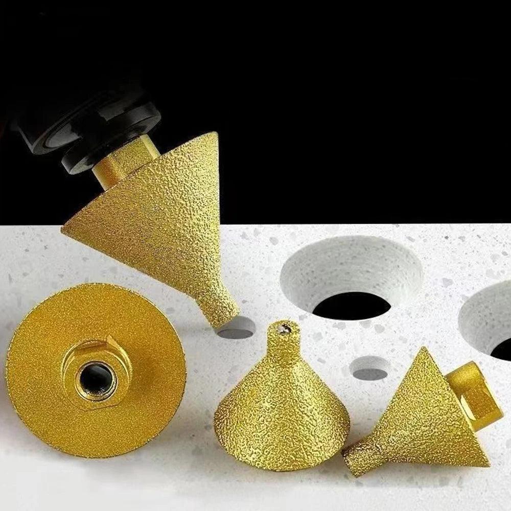 Broca Diamantada Chanfradora M10/M14 – Perfuração, Polimento e Acabamento Profissional em Pedra - Akada Brasil