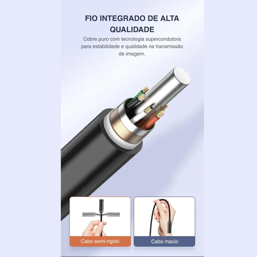 Câmera Endoscópica Full HD 1080P com Tela IPS e Proteção IP67 - Akada Brasil