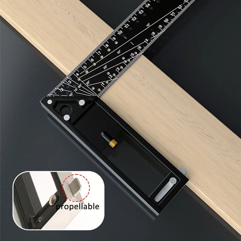 Esquadro de Precisão, Marcações em Multiângulos com Gabarito de Furação - AngleMaster - Akada Brasil