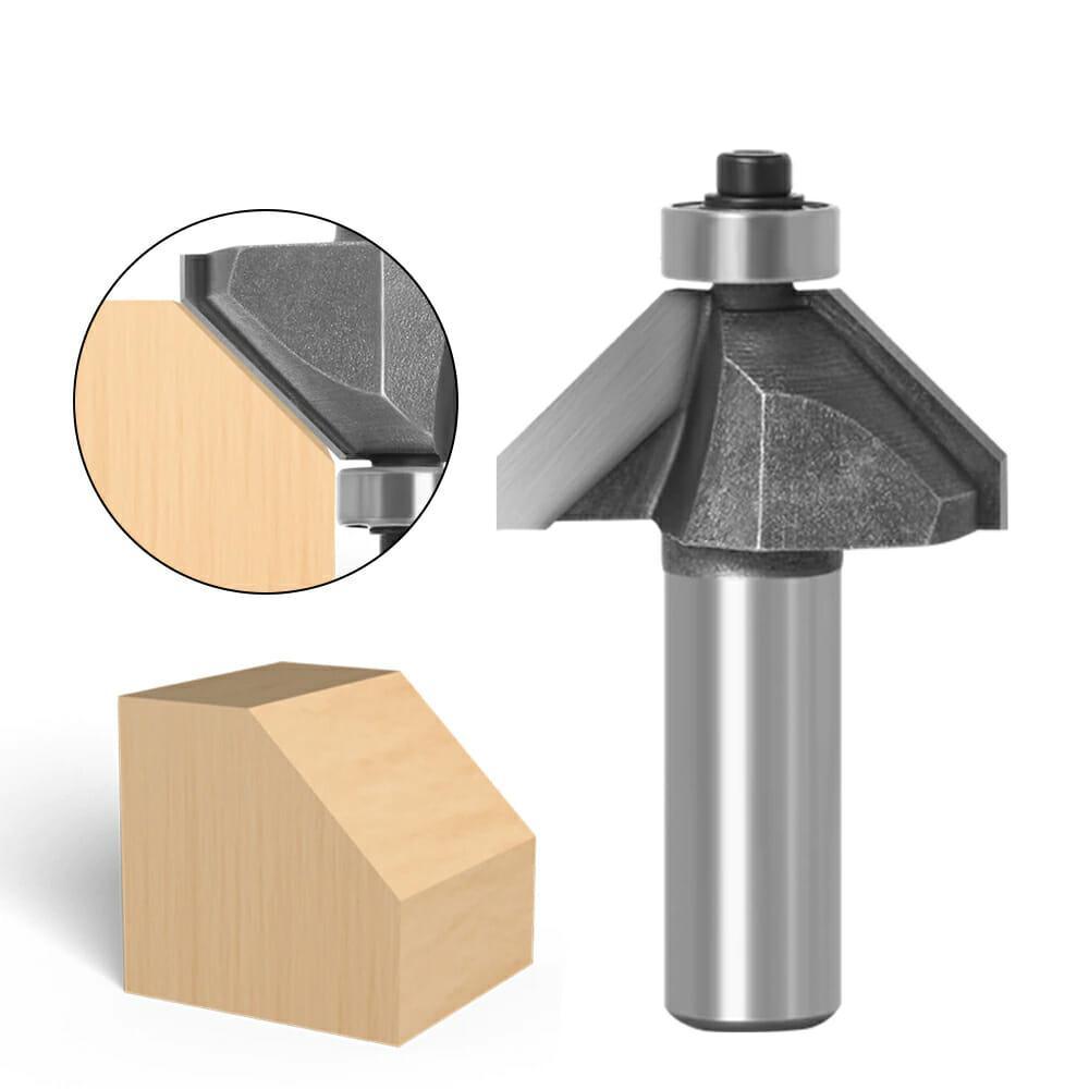 Fresa Chanfro 45 Graus para Tupia Haste 12mm - RouterChamfer - Akada Brasil