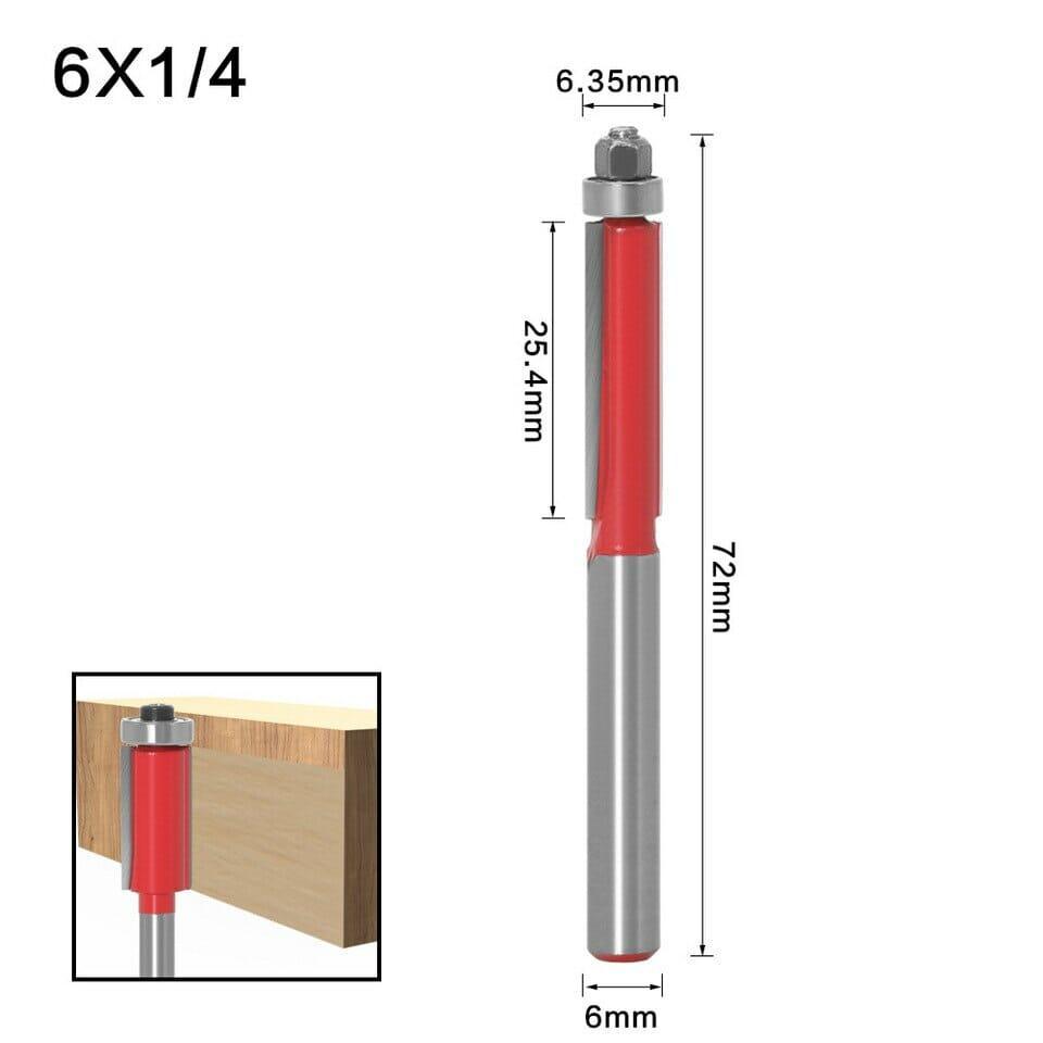 Fresa Reta Longa de 6mm com Rolamento – RouterLong - Akada Brasil