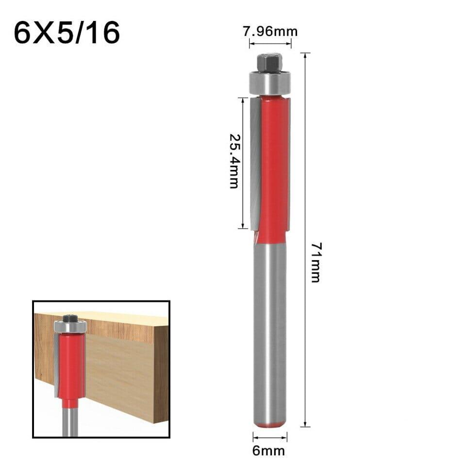Fresa Reta Longa de 6mm com Rolamento – RouterLong - Akada Brasil