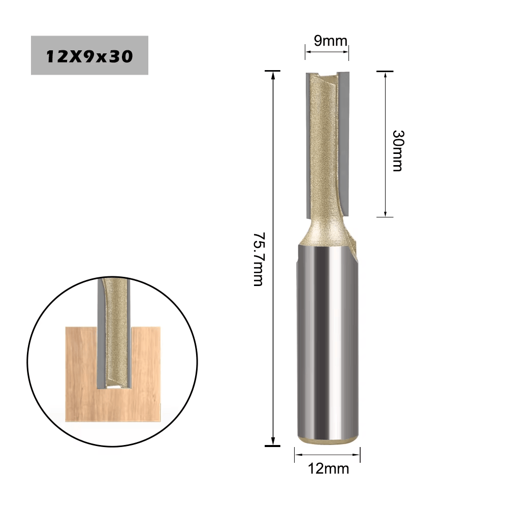 Fresa Reta para Tupia Haste de 12mm - StraiRouter - Akada Brasil