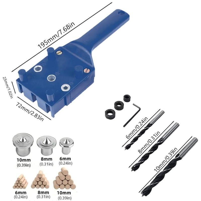 Guia Gabarito para Cavilha + Brocas +Cavilhas + Centralizador - Akada Brasil
