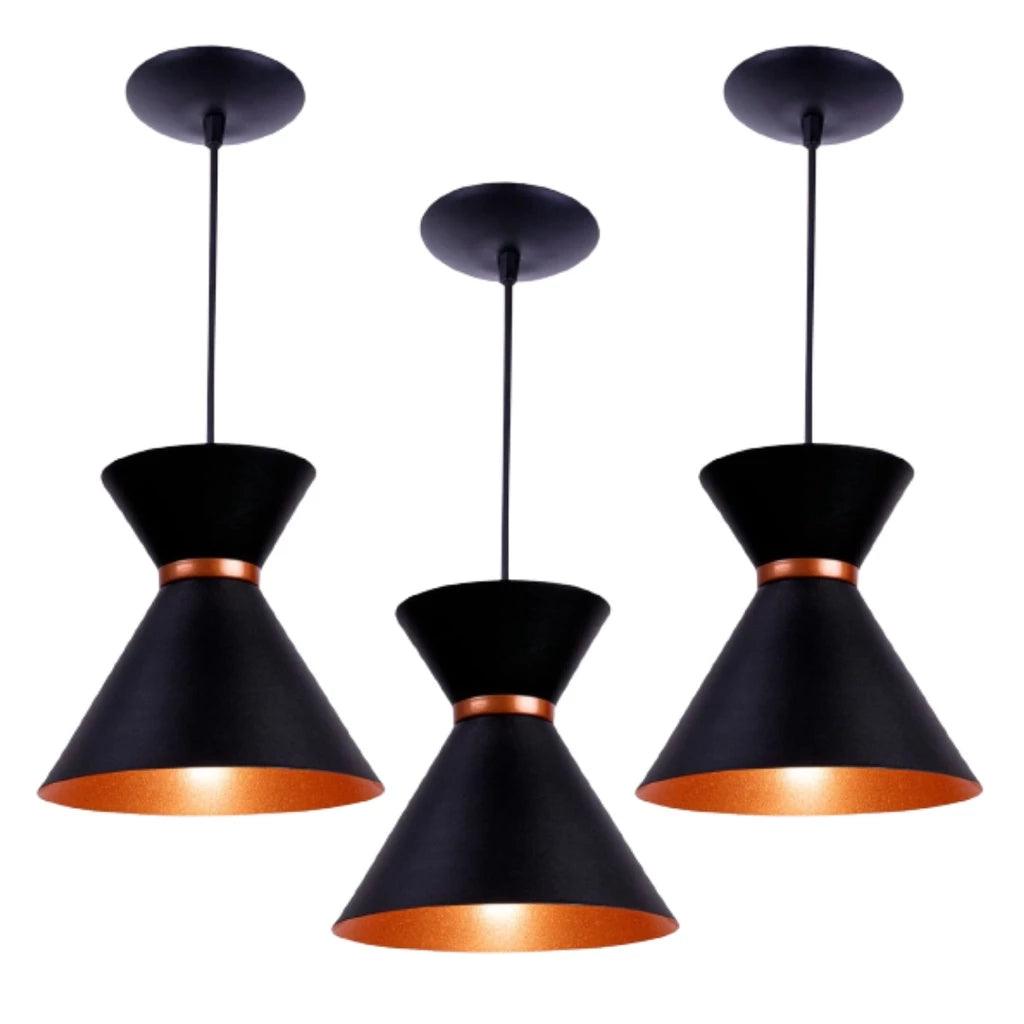 Kit 3 Luminárias Pendentes de Luxo - PendaLux - Akada Brasil