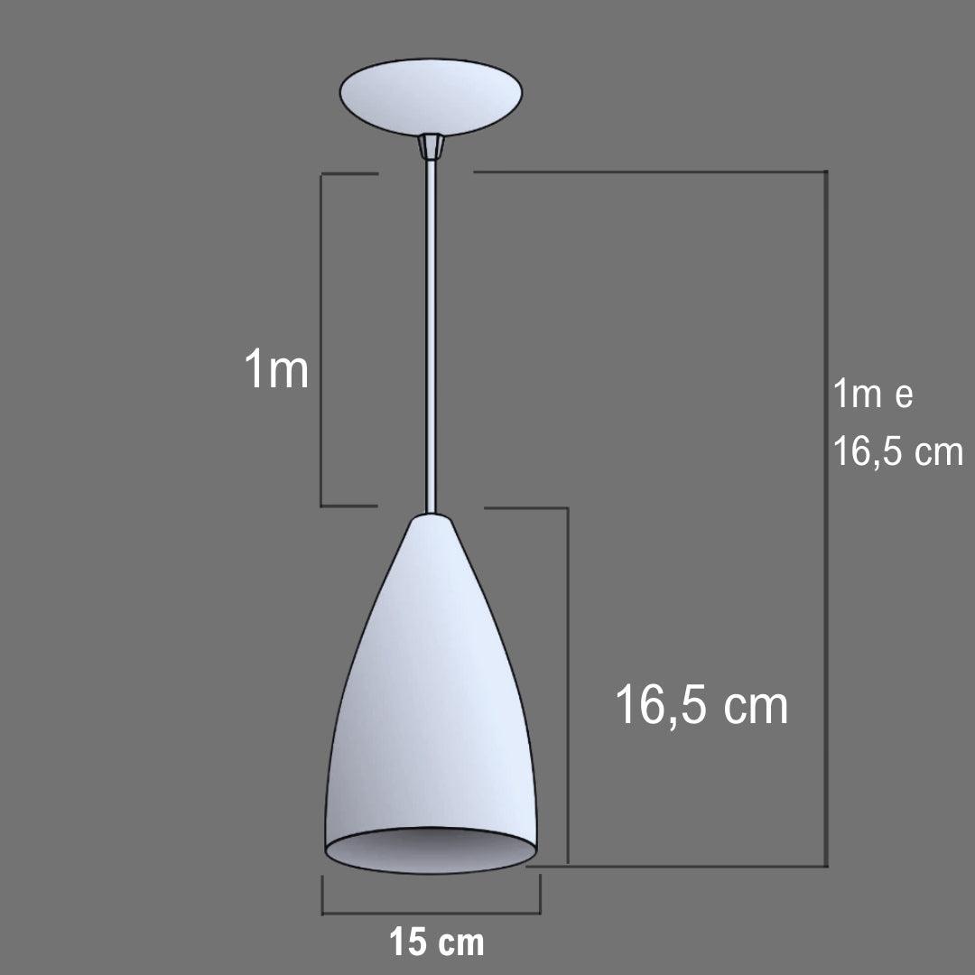 Kit 3 Pendentes Lustre Estilo Arandela Modelo Bala - PendaLux - Akada Brasil