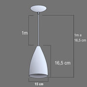 Kit 3 Pendentes Lustre Estilo Arandela Modelo Bala - PendaLux - Akada Brasil