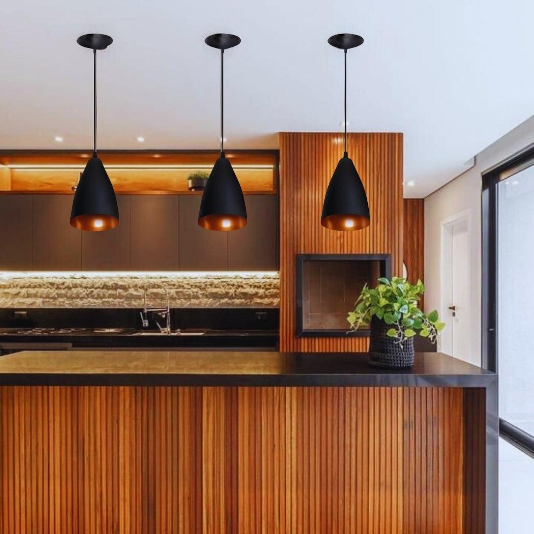 Kit 3 Pendentes Lustre Estilo Arandela Modelo Bala - PendaLux - Akada Brasil