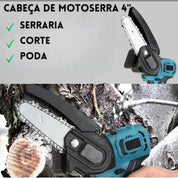 Kit 9 em 1 Multifuncional com Seis Cabeçotes Intercambiáveis – Furadeira, Parafusadeira, Esmerilhadeira, Motosserra, Serra Tico - Tico e Mais - Akada Brasil