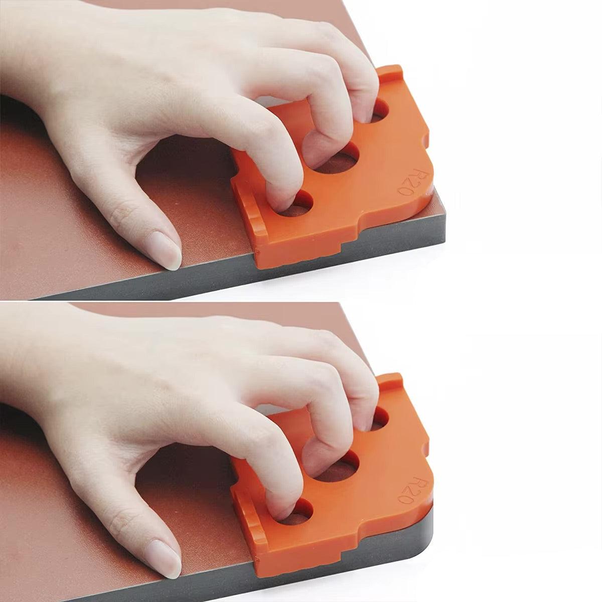 Kit de Gabaritos para Cantos Arredondados + 4 Fresas 6,35mm com Rolamento + Brinde Serrote Japonês - Rounder - Akada Brasil