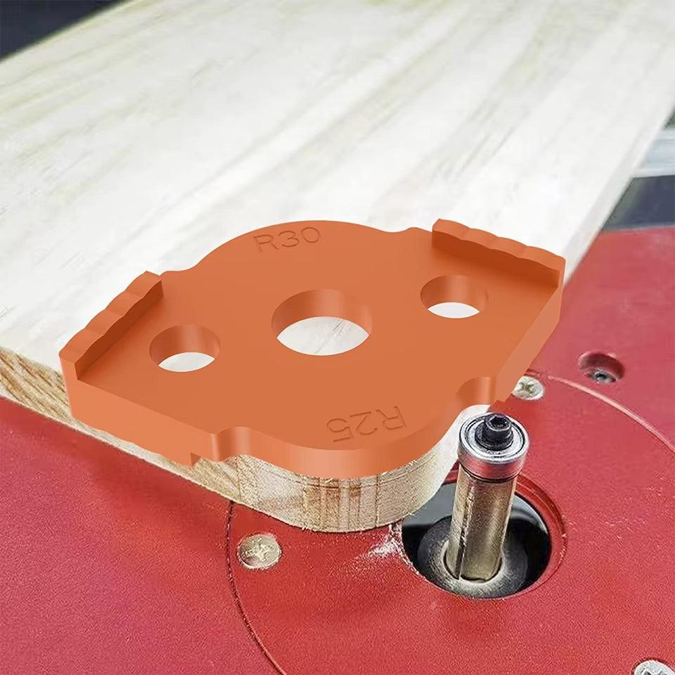 Kit de Gabaritos para Cantos Arredondados + 4 Fresas 6,35mm com Rolamento + Brinde Serrote Japonês - Rounder - Akada Brasil