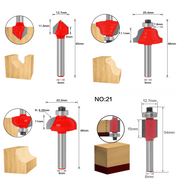 Kit Jogo 12pcs Fresas 6mm para Tupia com Maleta - RouterBox - Akada Brasil