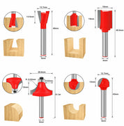 Kit Jogo 12pcs Fresas 6mm para Tupia com Maleta - RouterBox - Akada Brasil