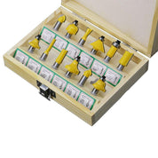 Kit Jogo 12pcs Fresas 8mm para Tupia com Maleta – RouterBox Gold - Akada Brasil