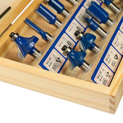 Kit Jogo 12pcs Fresas RouterBox 8mm para Tupia com Maleta - Akada Brasil