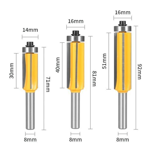 Kit Fresas Retas 8mm com Rolamento – RouterSmall