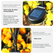 Lâmpada Solar LED para Jardim - 6/8/10 Luzes - Akada Brasil