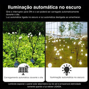 Lâmpada Solar LED para Jardim - 6/8/10 Luzes - Akada Brasil