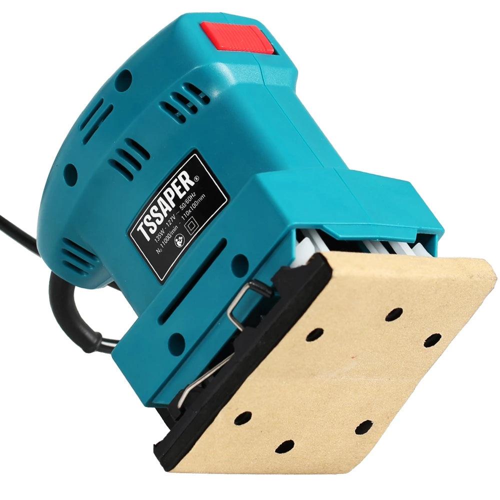 Lixadeira Elétrica Orbital 110x100mm 135W para Madeira e Metal - Akada Brasil