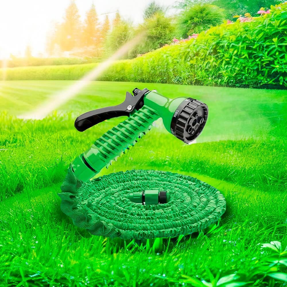 Mangueira Mágica Expansível com Gatilho e 7 Tipos de Jatos para Jardim - JatoFlex - Akada Brasil