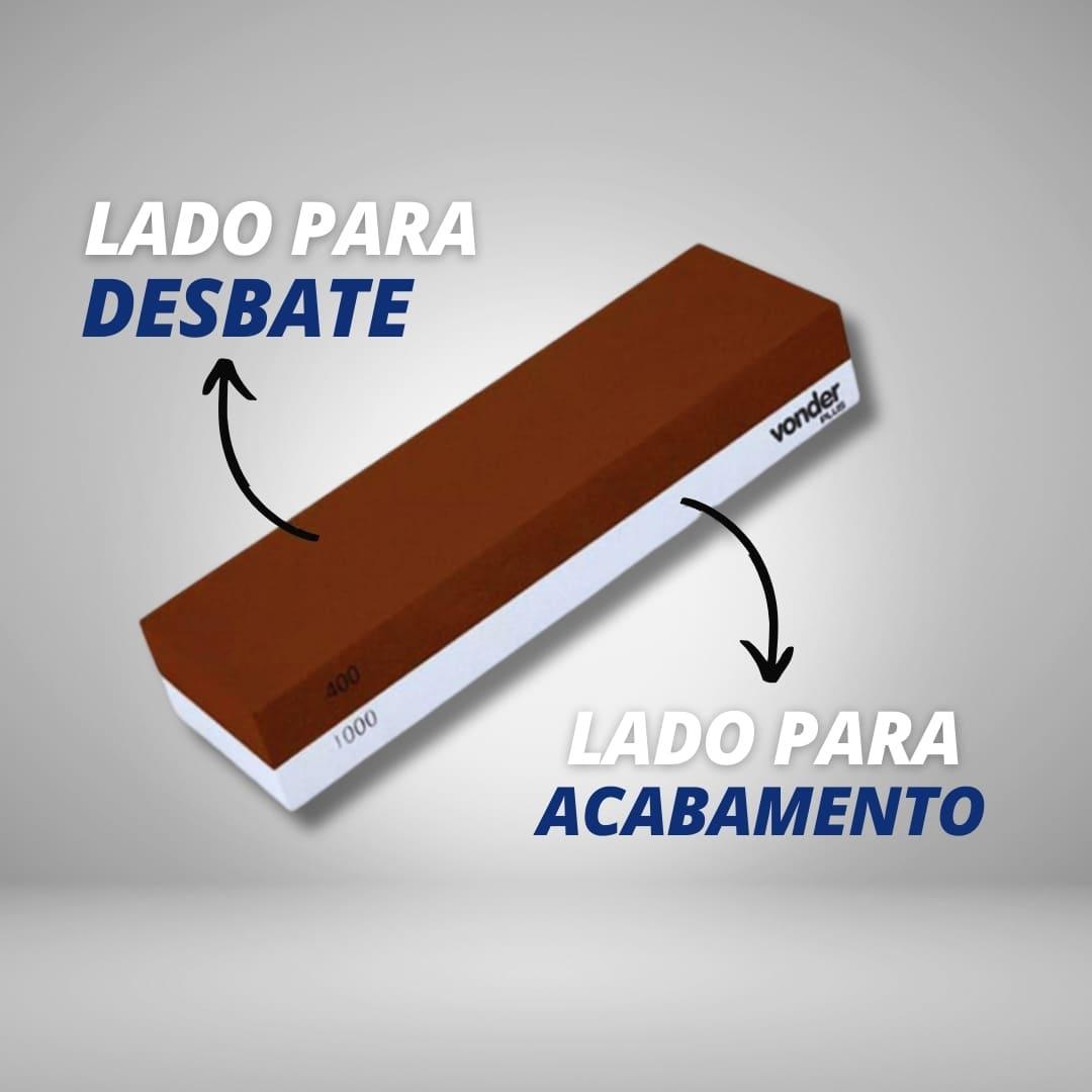 Pedra 6" Afiar Amolar Dupla Face Granulação 400 1000 2 em 1 - Vonder - Akada Brasil