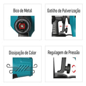 Pistola de Pintura Elétrica com Compressor 450W e Reservatório 800ml - Akada Brasil