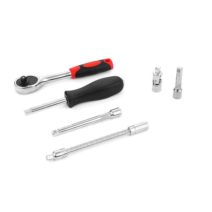 Kit de Ferramentas 46 Peças com Soquetes e Catraca Reversível - Akada Brasil