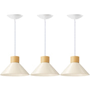 Pendente de Teto Moderno com Detalhe em Madeira - Lighture